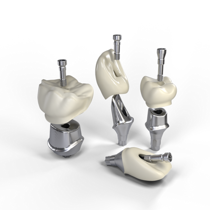Custom implant abutments